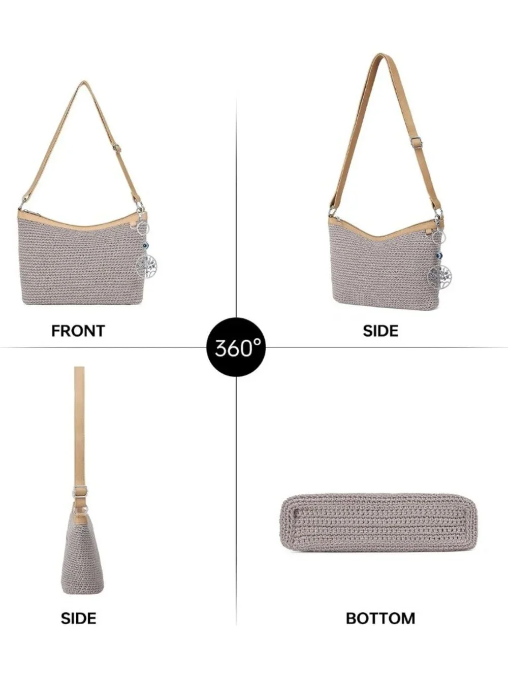 Chic Small Woven Crochet Crossbody Purse for Women - Perfect Vacation Bag